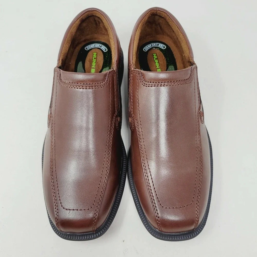 Nunn Bush Men's Loafers Size 7 m Brown Side Gore